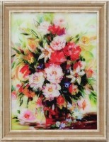 Картина Натюрморт Букет лета с кристаллами Swarovski (1626)
