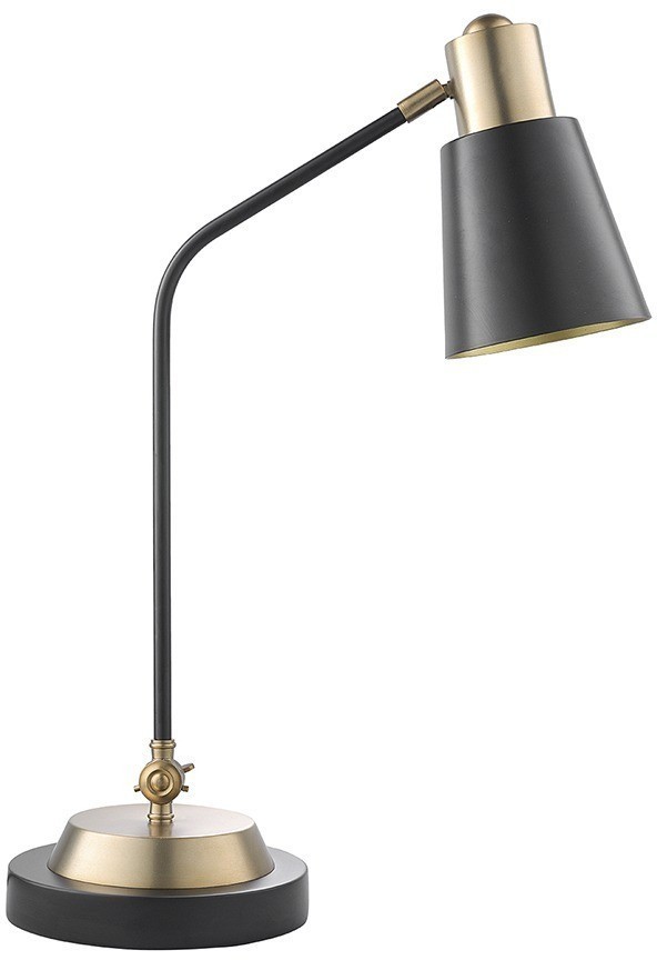 Лампа настольная pilwy, D21х65 см, золотистая/черная (76860)