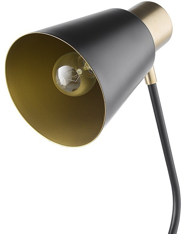 Лампа настольная pilwy, D21х65 см, золотистая/черная (76860)