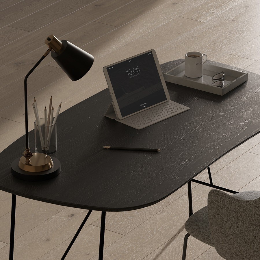 Лампа настольная pilwy, D21х65 см, золотистая/черная (76860)