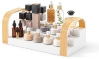 Полка для специй трехъярусная раздвижная bellwood, белая/натуральное дерево (76812)