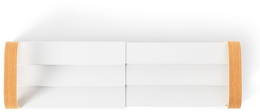 Полка для специй трехъярусная раздвижная bellwood, белая/натуральное дерево (76812)