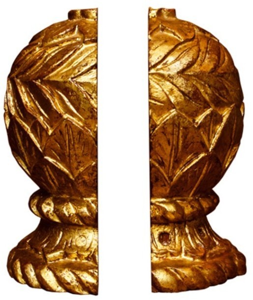 Книгодержатель SP-215, Массив манго, Antic gold, ROOMERS FURNITURE