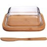 Масленка стекло-бамбук с ножом МВ (30668)