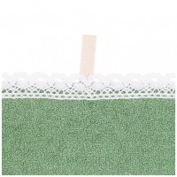 Набор полотенец из 2-х шт &quot;васильки&quot;,50х30см, махра зел+рогожка . 100% хлопок SANTALINO (850-453-93)