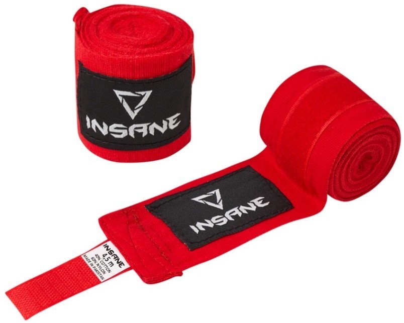 Бинт боксеркий INSANE COBRA, хлопок/нейлон, красный, 4,5 м (2095311)