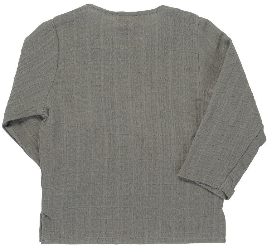 Рубашка из хлопкового муслина серого цвета из коллекции essential 3-4y (69635)
