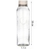 Бутылка круглая стеклянная 1.1л, крышка бежевая LIMON (166-139)
