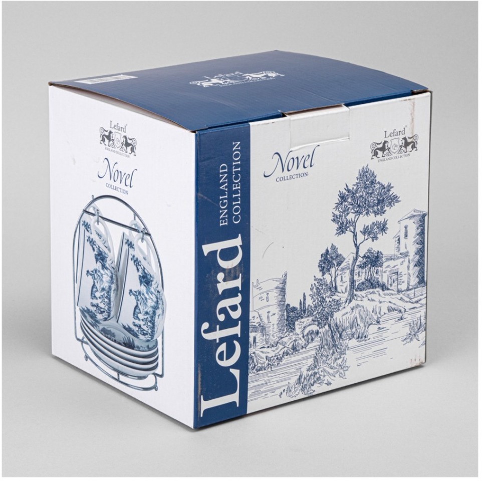 Чайный набор lefard "novel"  на металл. подставке на 4 пер. 8 пр. 220 мл (577-216)