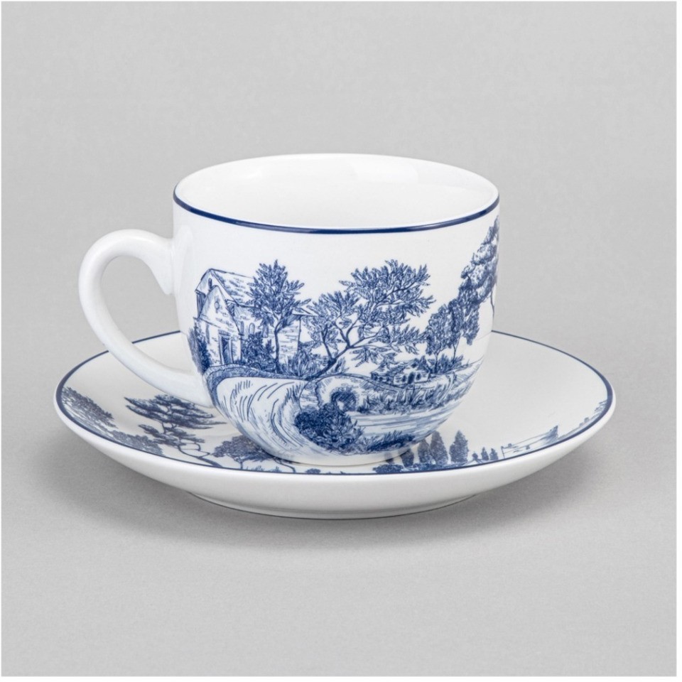 Чайный набор lefard "novel"  на металл. подставке на 4 пер. 8 пр. 220 мл (577-216)