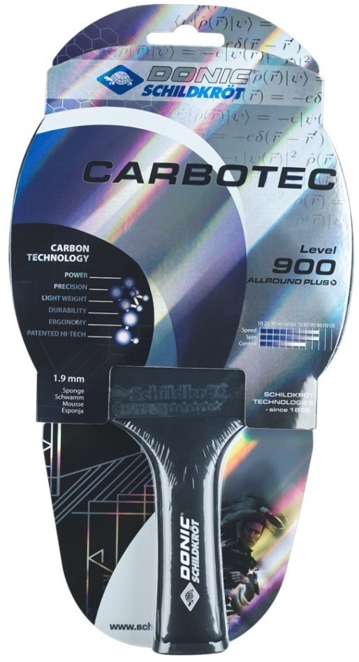 БЕЗ УПАКОВКИ Ракетка для настольного тенниса Carbotec 900, carbon (2101920)