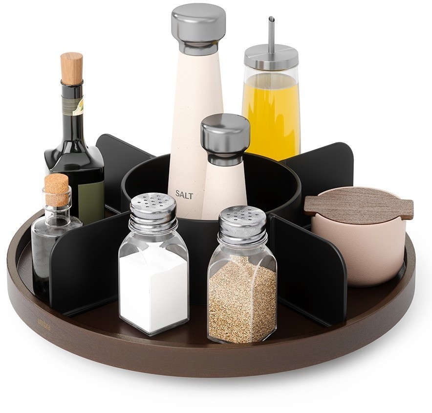 Органайзер для специй bellwood, черный/орех (78713)