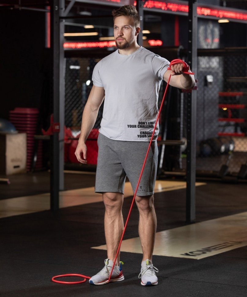 Эспандер силовой ES-609, TPR, 7-9 кг, 12х8х3000 мм, красный (732687)