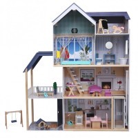 Деревянный кукольный домик «Мэделин Авенью» с мебелью 28 предметов (PD320-08)