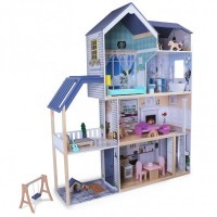 Деревянный кукольный домик «Мэделин Авенью» с мебелью 28 предметов (PD320-08)