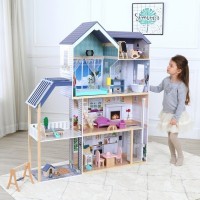 Деревянный кукольный домик «Мэделин Авенью» с мебелью 28 предметов (PD320-08)