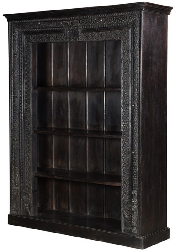 Стеллаж PA5792B, Массив манго, dark brown, ROOMERS FURNITURE