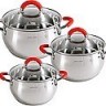 Набор кастрюль 3 шт из нержавеющей стали с крышками MAYER BOCH (30993)