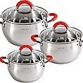 Набор кастрюль 3 шт из нержавеющей стали с крышками MAYER BOCH (30993)