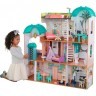 Деревянный кукольный домик "Камила", с мебелью 30 предметов в наборе, свет, звук, для кукол 30 см (65986_KE)