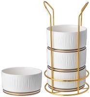 Набор салатников lefard &quot;herbal&quot; на металл. подставке 4 шт. 11,5*6 см 450 мл (42-500)