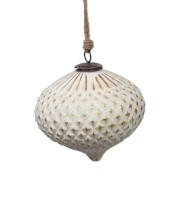 Новогодняя игрушка EL-35C, 20, стекло, white, gold, ROOMERS FURNITURE