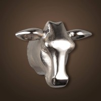 Голова быка 4095-N, металл, chrom, ROOMERS FURNITURE