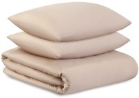 Комплект постельного белья из премиального сатина бежевого цвета из коллекции essential, 150х200 см (79816)