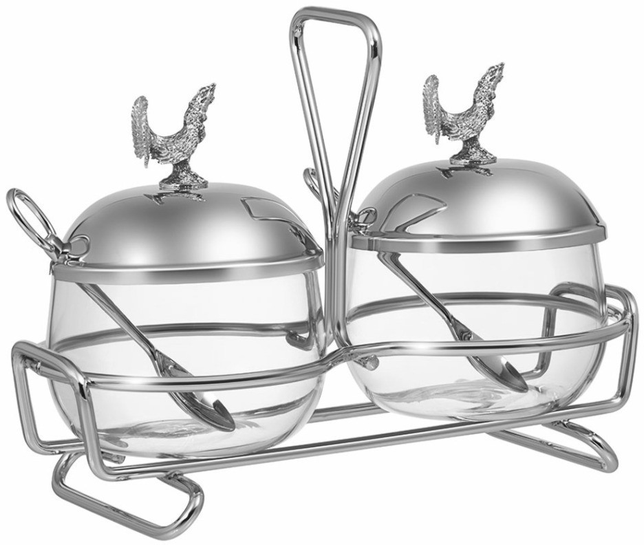 Емкость для хранения двойная lefard серия "охота" 320мл/320мл с ложками (920-106)