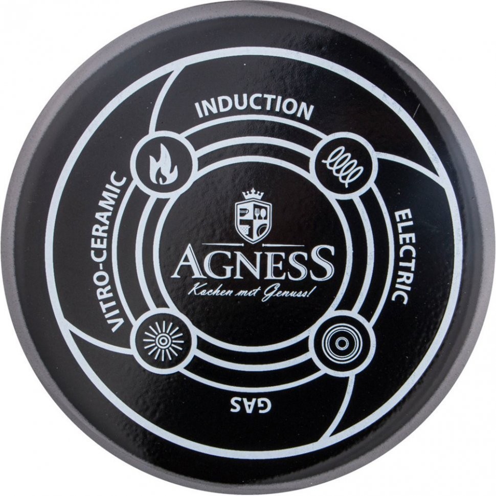Чайник agness эмалированный, серия deluxe, 2,3л, подходит для индукции Agness (951-141)