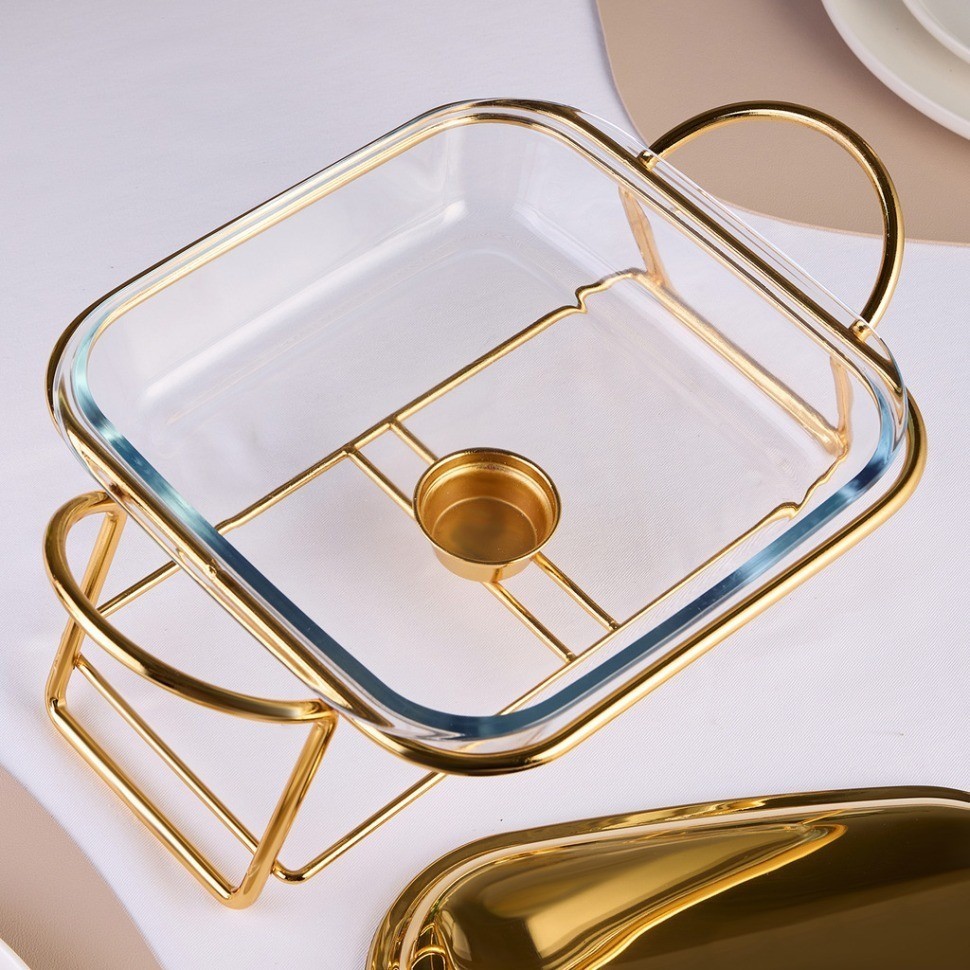 Мармит agness квадратный gold 1,8l (781-503)