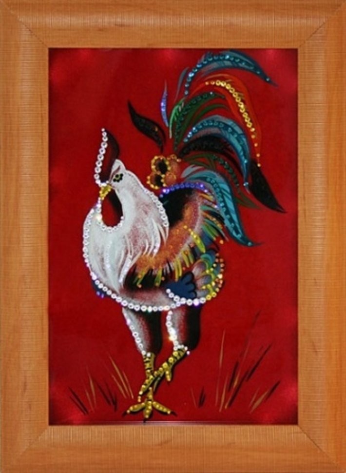 Картина Символ года 2017 с кристаллами Swarovski (1870)