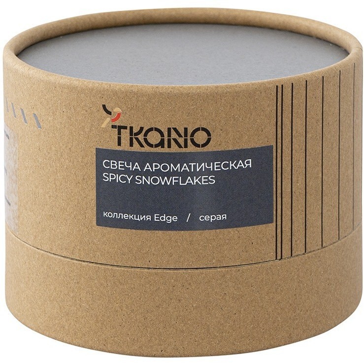 Свеча ароматическая spicy snowflakes из коллекции edge, серый, 30 ч (75666)