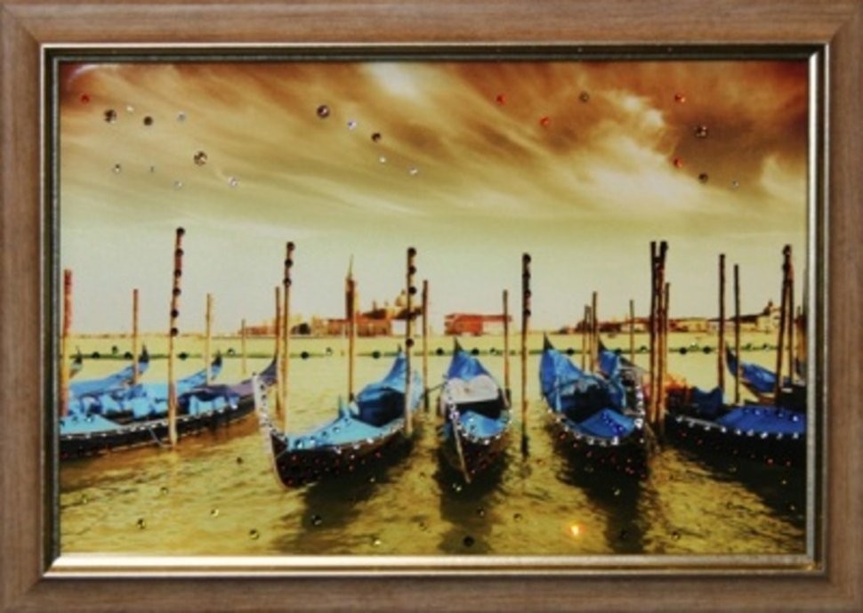 Картина Пристань с кристаллами Swarovski (1597)