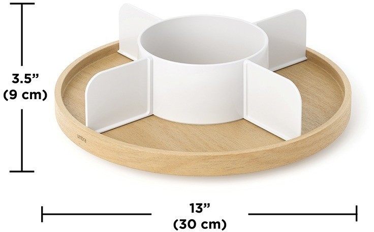 Органайзер для специй bellwood, белый/натуральное дерево (76810)