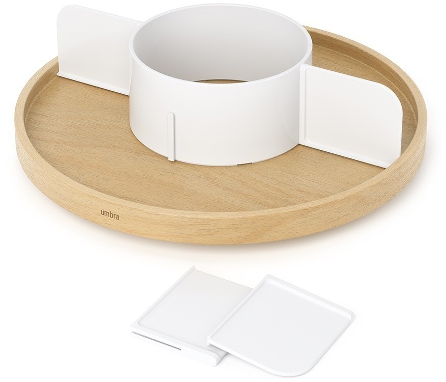 Органайзер для специй bellwood, белый/натуральное дерево (76810)