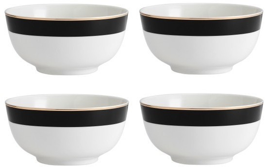 Набор из 4 пиал для хлопьев фарфоровые Luxe Deco 14 см Mikasa MKLDBOWLPK4
