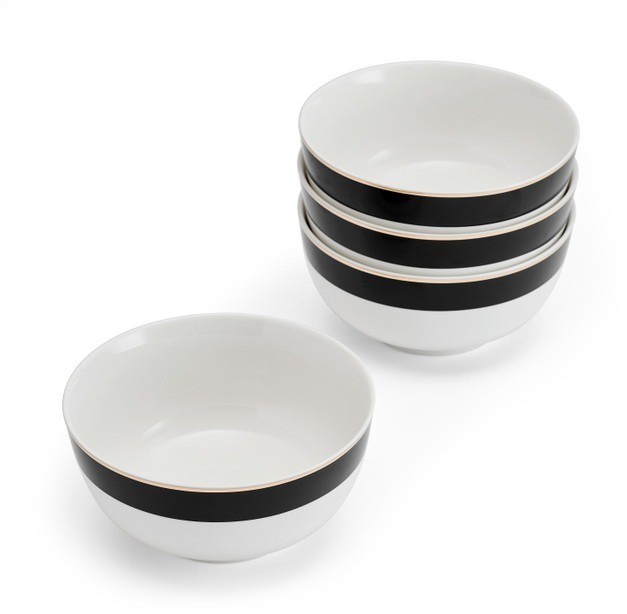 Набор из 4 пиал для хлопьев фарфоровые Luxe Deco 14 см Mikasa MKLDBOWLPK4