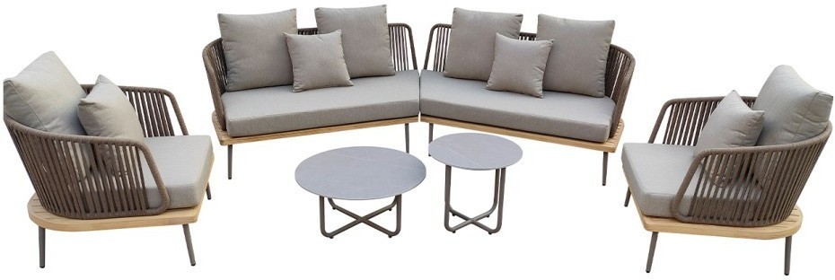 Стол кофейный "BAYLEY" уличный серый d50*45см (TT-00012376)