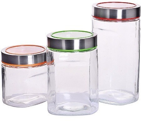 Набор банок для сыпучих продуктов 1550/1050/750мл MAYER BOCH (31060)