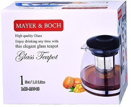 Чайник заварочный чер1 л стекло Mayer&Boch (29948)
