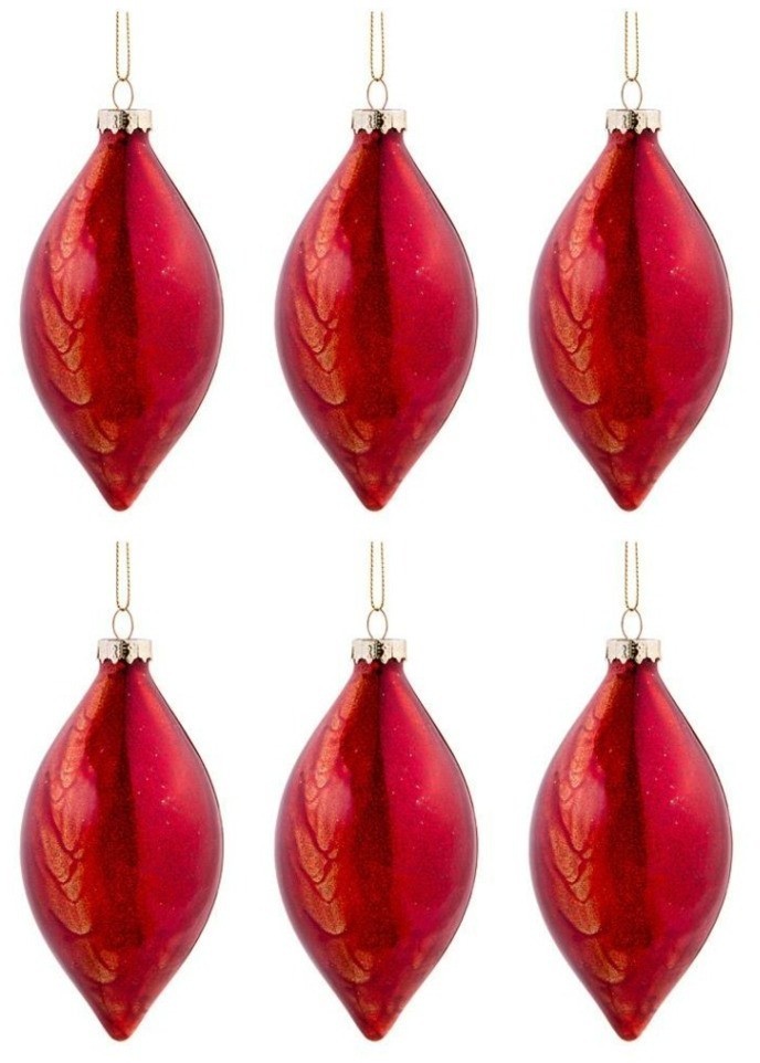 Набор из 6-ти декоративных изделий коллекция мрамор"шар" диаметр=6,5 см,высота=13 см цвет: красный Lefard (864-134)