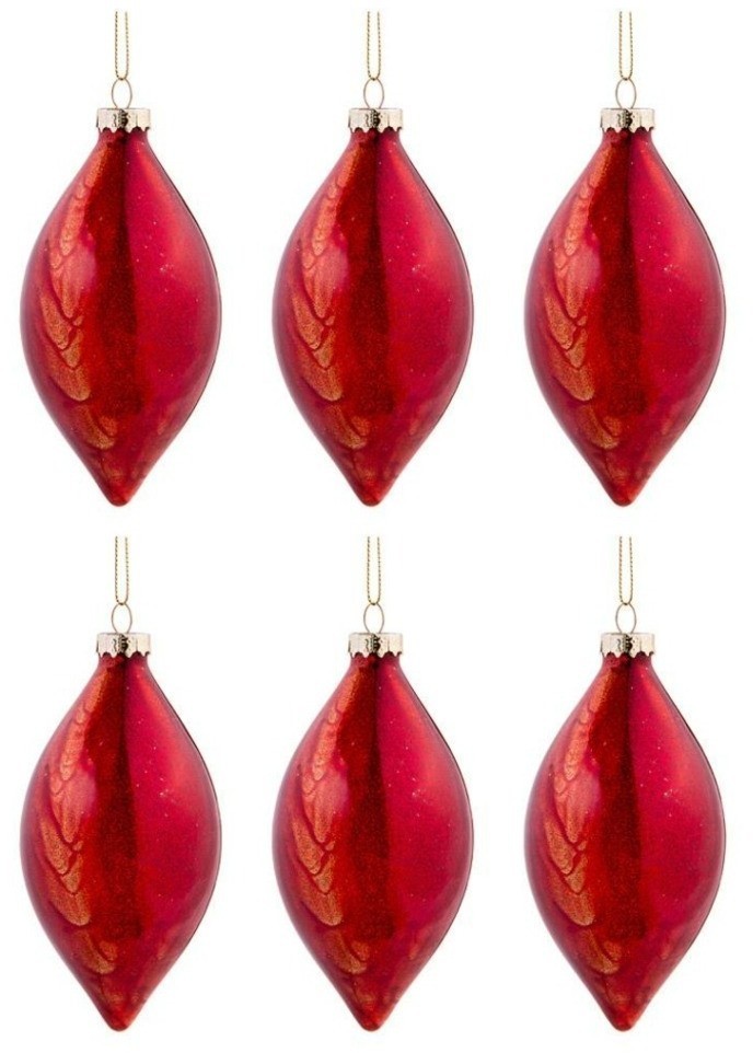 Набор из 6-ти декоративных изделий коллекция мрамор"шар" диаметр=6,5 см,высота=13 см цвет: красный Lefard (864-134)