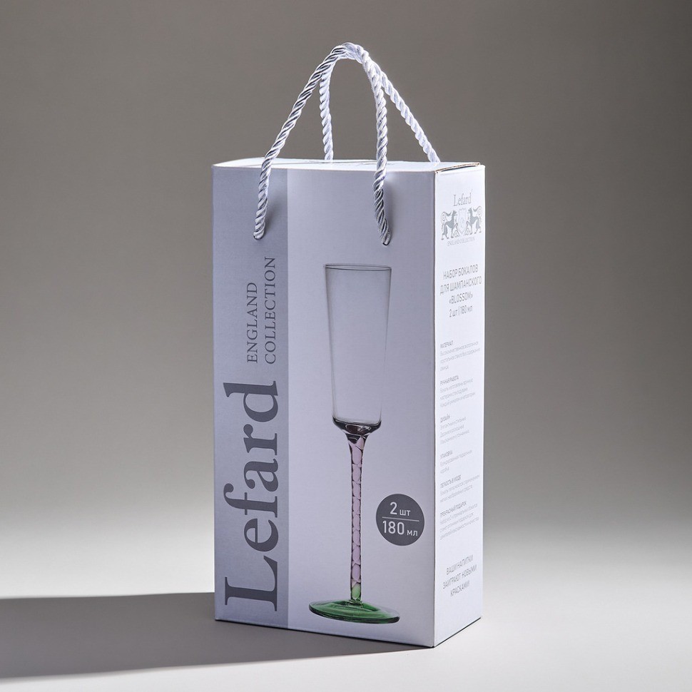 Набор бокалов для шампанского из 2-х штук "blossom" 180 мл Lefard (887-433)