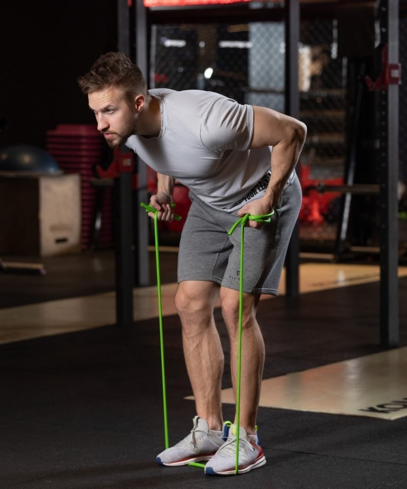 Эспандер силовой ES-609, TPR, 6-8 кг, 11х7х3000 мм, зеленый (732688)