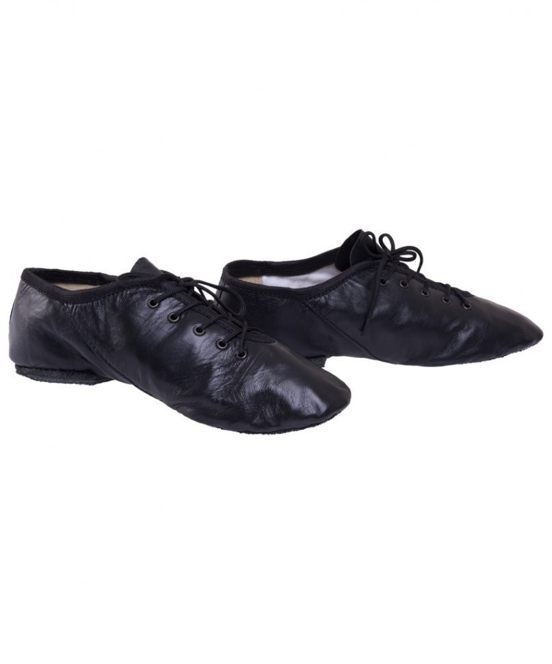 Джазовки, кожа, черный, детский (254785)