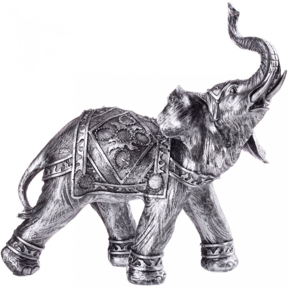 Фигурка "слон в попоне" 55*40 см цвет: серебро ИП Шихмурадов (169-255)