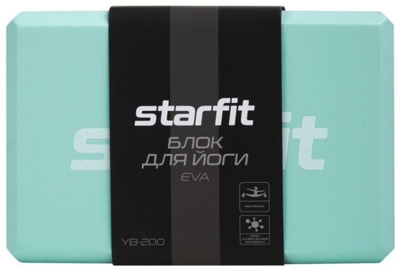 Блок для йоги STARFIT YB-200 EVA, мятный (2113198)