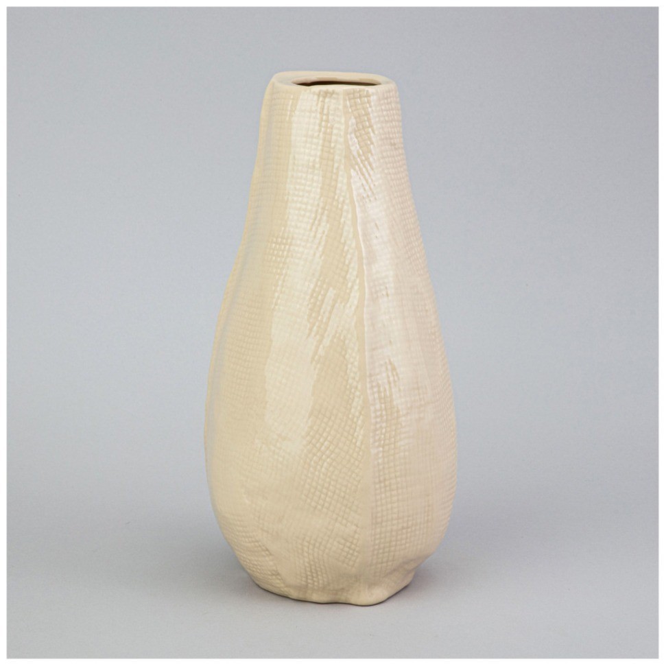 Ваза 13*13*25см цвет: бежевый Lefard (374-139)