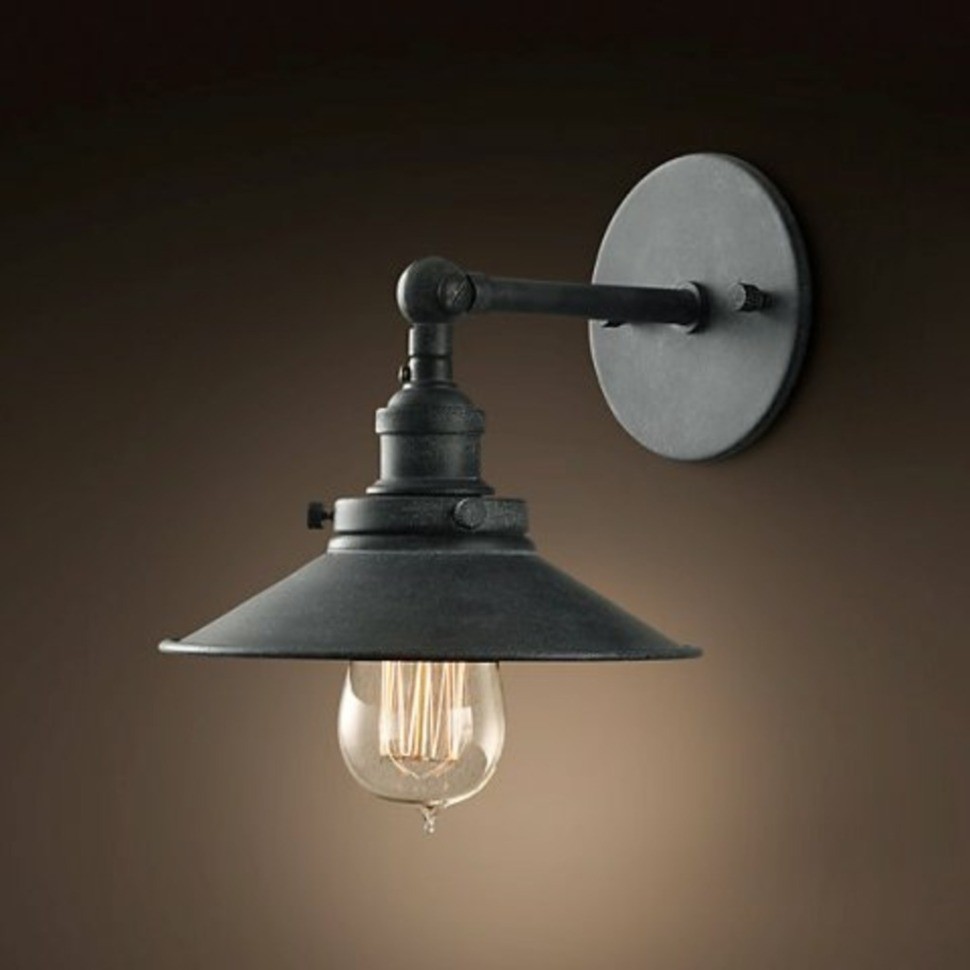 Бра Скон DTL9102, металл, Black, RESTORATION HARDWARE